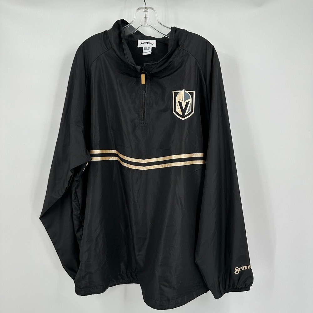 Vegas‎ Golden Knights NHL Mens Jacket Size 2X Station Casinos Windbreaker Hockey